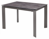 Стол CORNER 120 Glazed Glass Volcano Grey+Grey 80*120 + 50 см вс